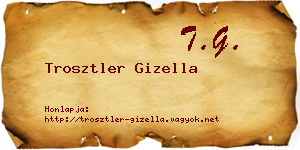 Trosztler Gizella névjegykártya